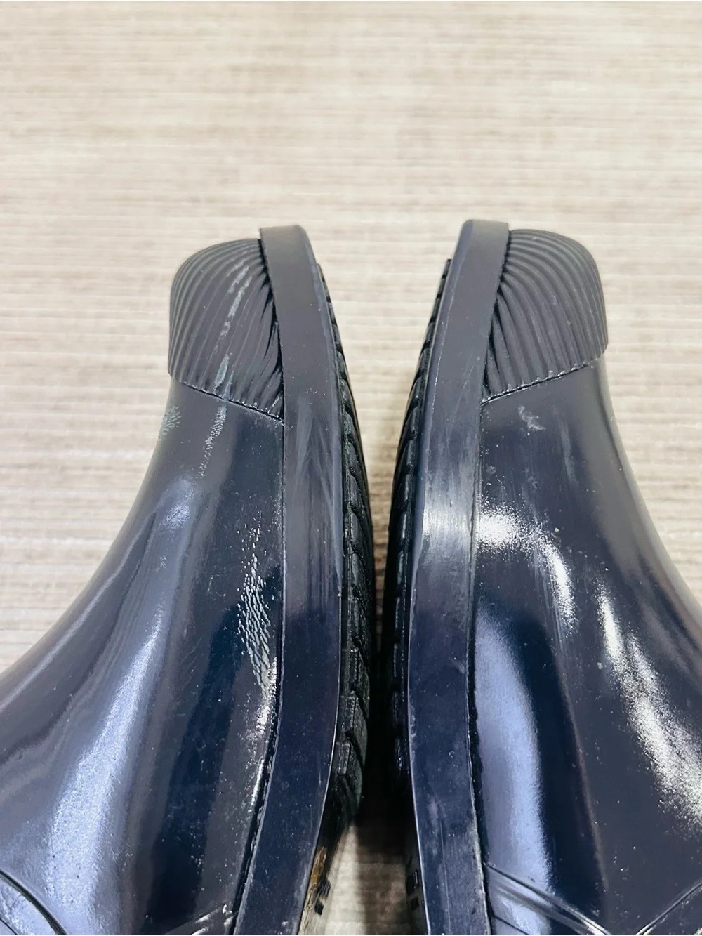 Coach Lester Shiny Rubber Round Toe Synthetic Rain Boot women’s size 10B blue